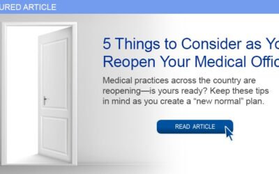 5 Things to Consider as You Reopen Your Medical Office