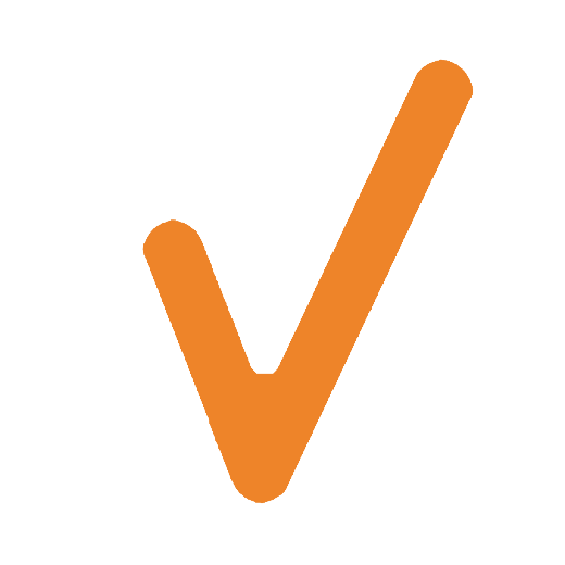 Checkmark Icon - Orange - Thinner